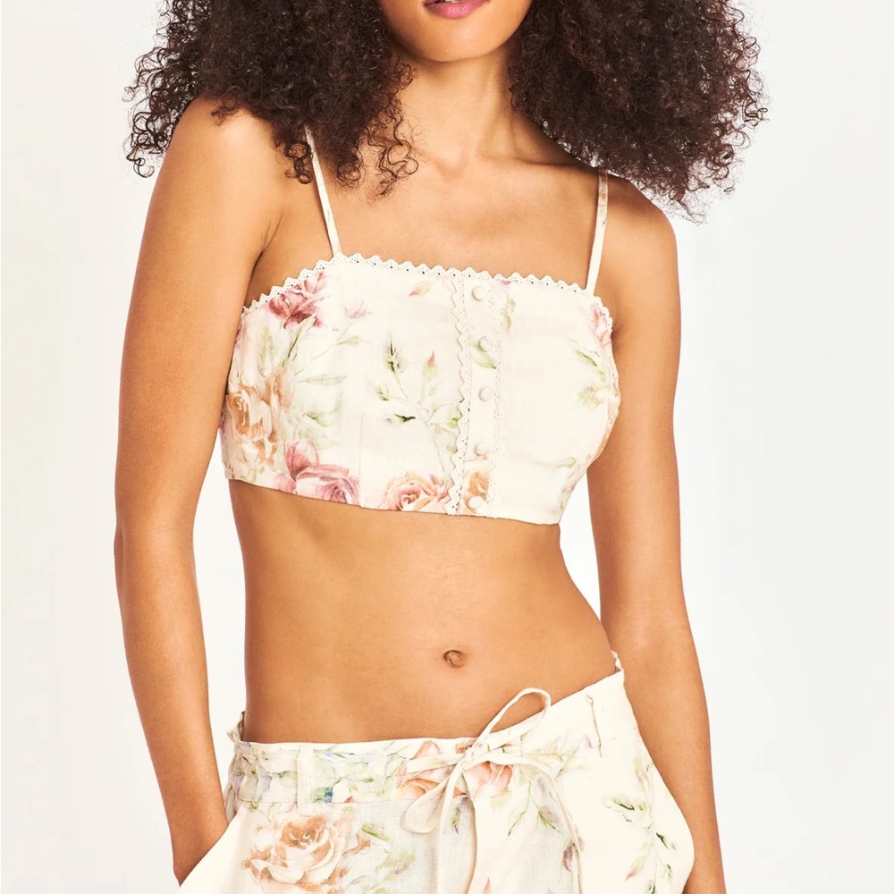 Loveshackfancy Emmalou top floral size 12